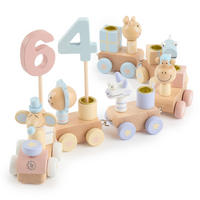 GEBURTSTAGSZUG Holz Scandi-Chic Candy 0- - Multicolor, Holz (5/48cm) - Bieco Spielwaren