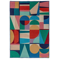 WOLLTEPPICH DAHLIA, geometrisch, aus Wolle, Bunt, 200 x 300 cm - Multicolor, Textil (300/200cm) - KADIMA DESIGN