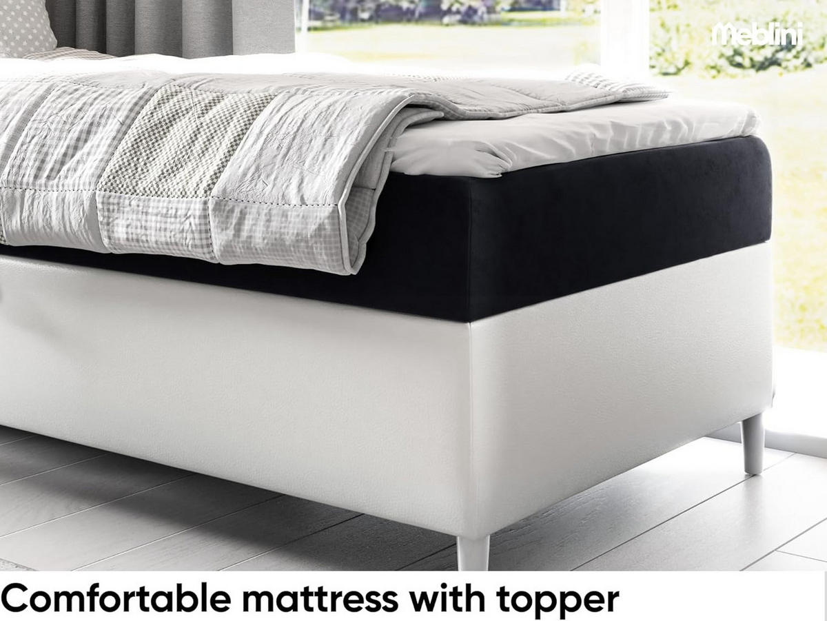 KINDERBETT FLIPPO 1 - Schwarz/Weiß, Holzwerkstoff (92/208cm) - Meblini