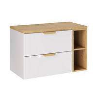 WASCHTISCHUNTERSCHRANK 80.6cm Oria Weiß - Weiß, Holzwerkstoff (80.6/50/46.5cm) - Petits-meubles