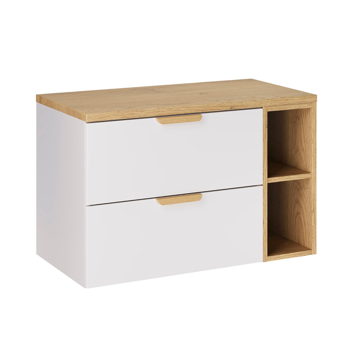 WASCHTISCHUNTERSCHRANK 80.6cm Oria 2er-Set Weiß - Weiß, Holzwerkstoff (80.6/50/46.5cm) - Petits-meubles