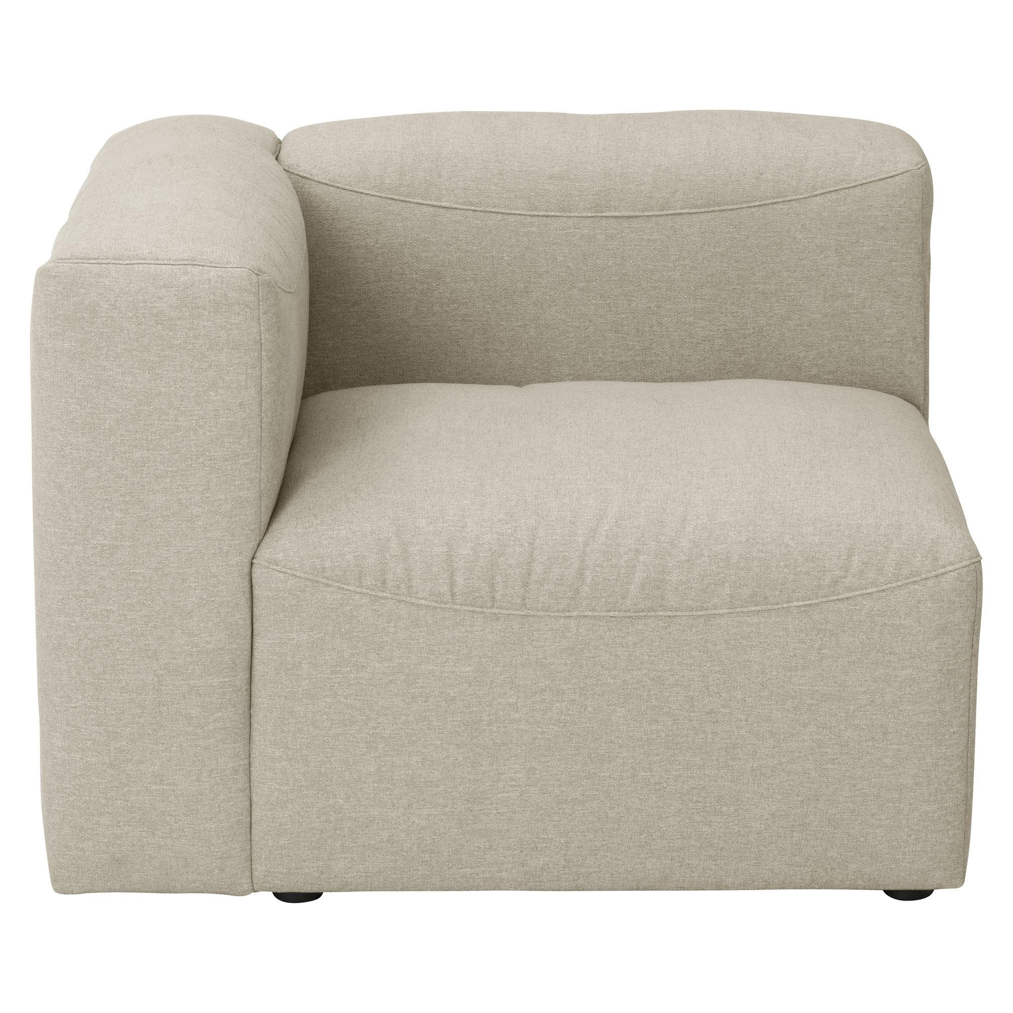 SOFA Element Armlehne links Kattrina Flachgewebe creme - Creme, Kunststoff (100/73/100cm) - 58aufmkessel