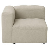 SOFA Element Armlehne links Kattrina Flachgewebe creme - Creme, Kunststoff (100/73/100cm) - 58aufmkessel