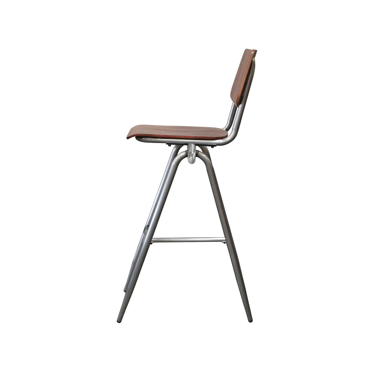 BARHOCKER Massiv Braun 58/49/109 cm 2er-Set - Dunkelbraun, Holz (49/109/58cm) - LABEL51