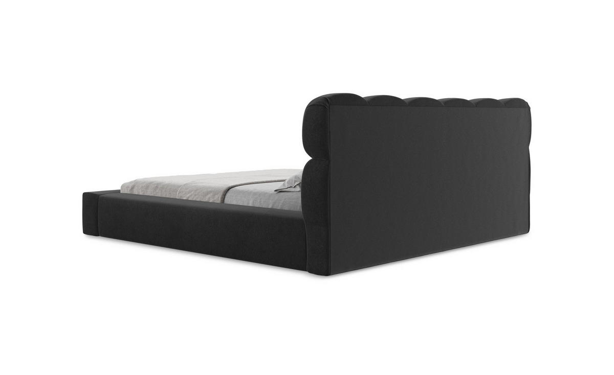 POLSTERBETT mit Bettkasten und Lattenrost 220x240 Grau - Hellgrau/Schwarz, Kunststoff/Textil (180/200cm) - Makamii