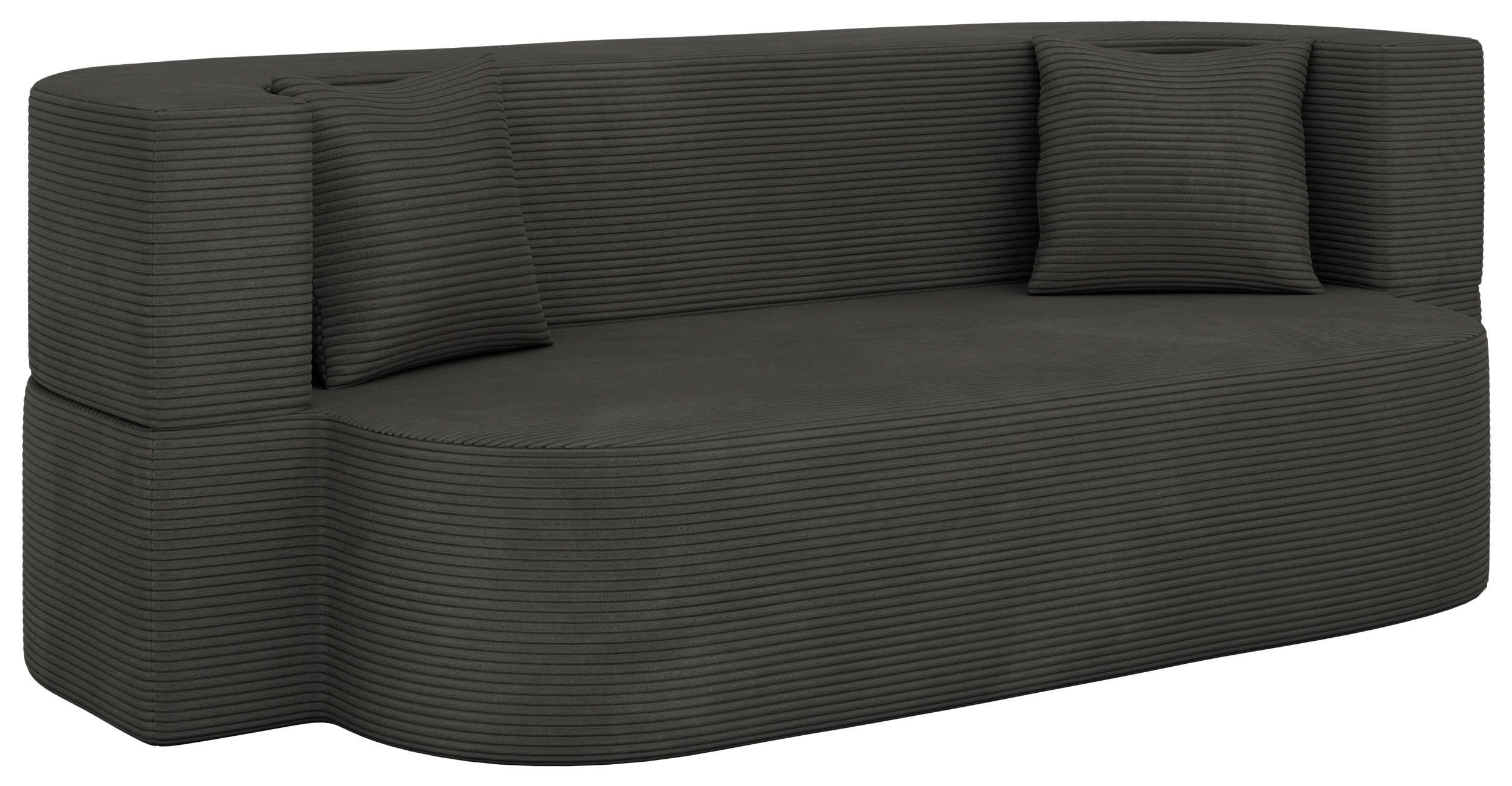 TROJMIESTNA POHOVKA OVELA Tmavosivá Manšester - tmavosivá, textil (200/70/100cm) - MKS