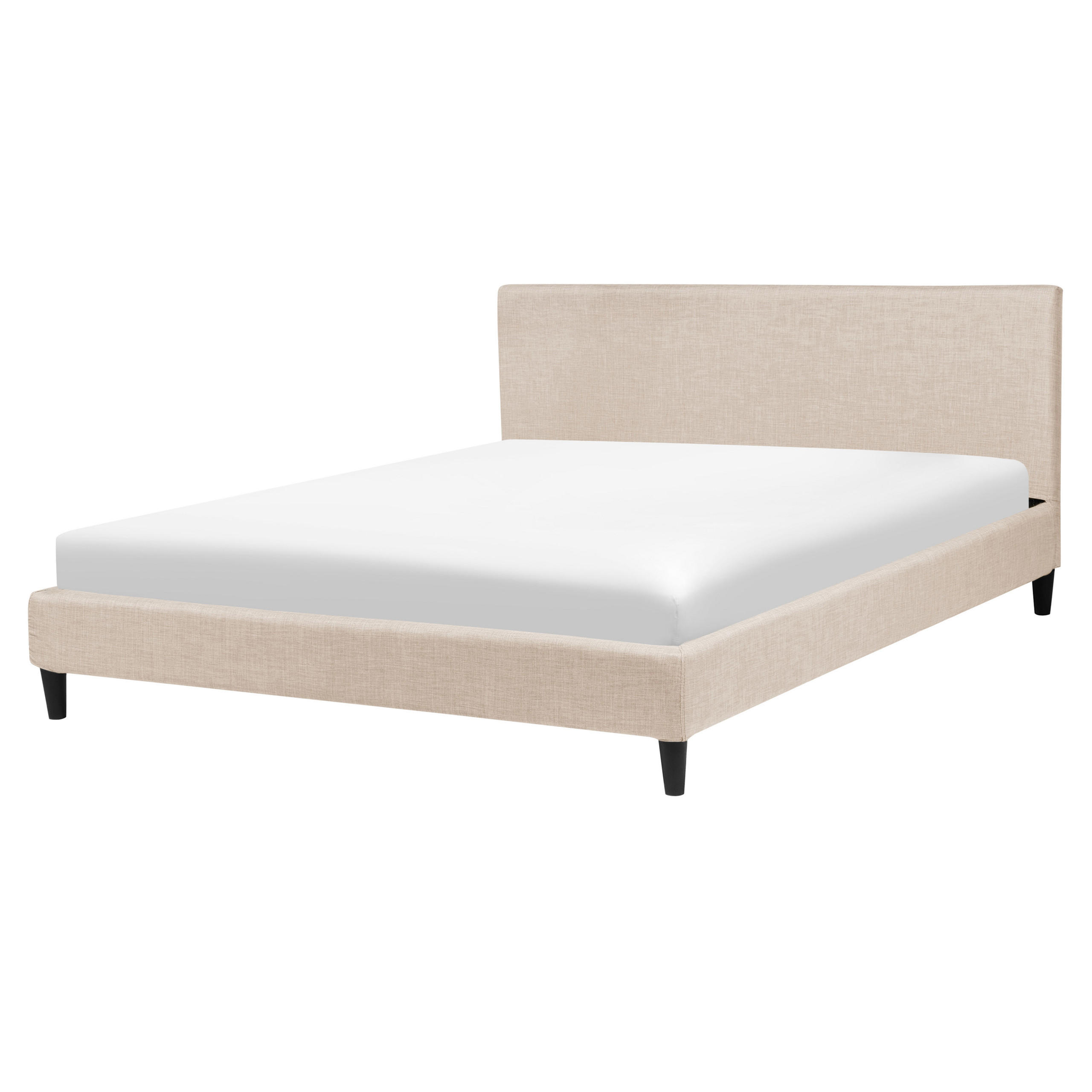POLSTERBETT 160/200cm Sandbeige Fitou - Beige, Textil (160/200cm) - Beliani
