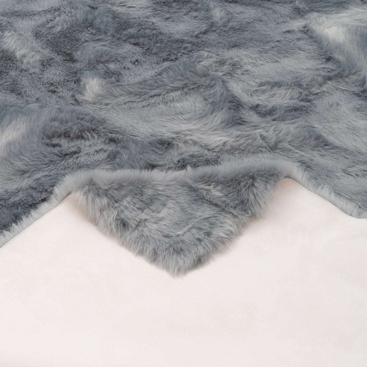 LUXUS SUPER SOFT FELLTEPPICH ASPEN MELIERT - Grau, Textil (140/180cm) - Pergamon