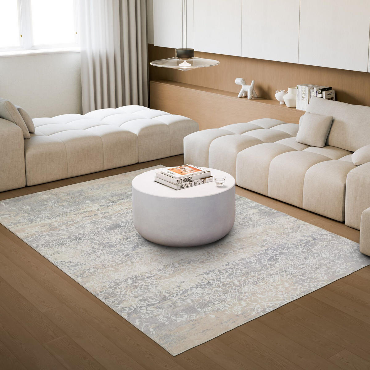 TEPPICH Vintage Design Dalia,rutschfeste Unterfläche,beige - Beige, Kunststoff (200/274cm) - tectake