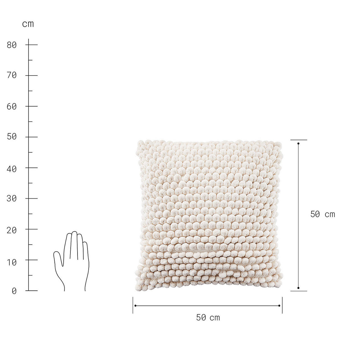 DEKOKISSEN Loop - Beige, Textil (50/50cm) - Butlers