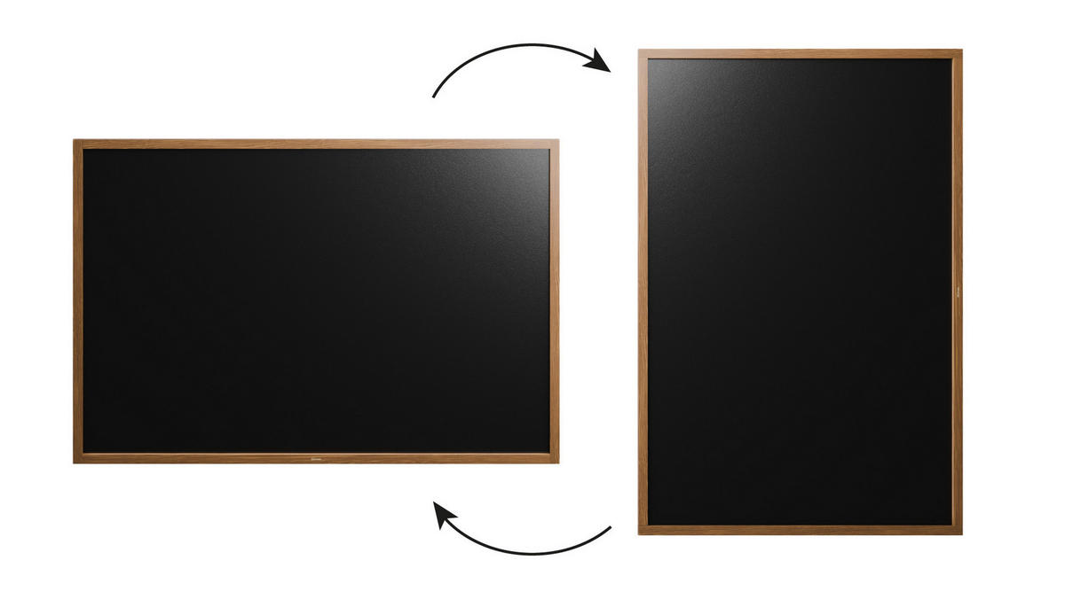 KREIDETAFEL Wasserfest mit lackiertem Holzrahmen 180x120cm, Schwarz, Schreibtafel, Kreide - Braun, Holz (180/120/2cm) - ALLboards