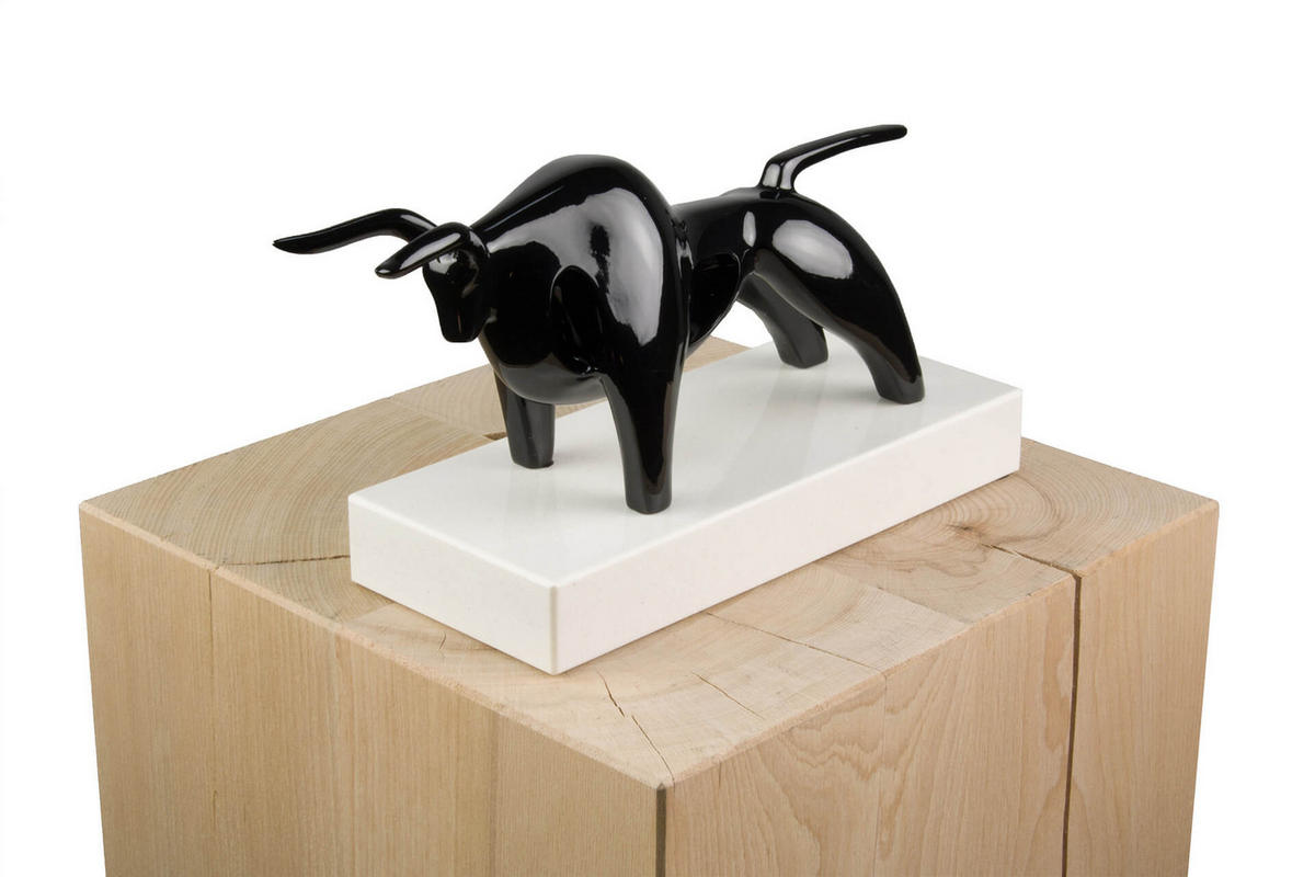 SKULPTUR Schwarz 28/16 cm - Schwarz, Stein (1.95/16/10cm) - KUNSTLOFT