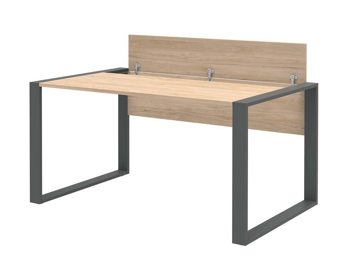 SCHREIBTISCH - 150x80cm - Hickory - Eichefarben, Holzwerkstoff (80/150/74cm) - Röhr