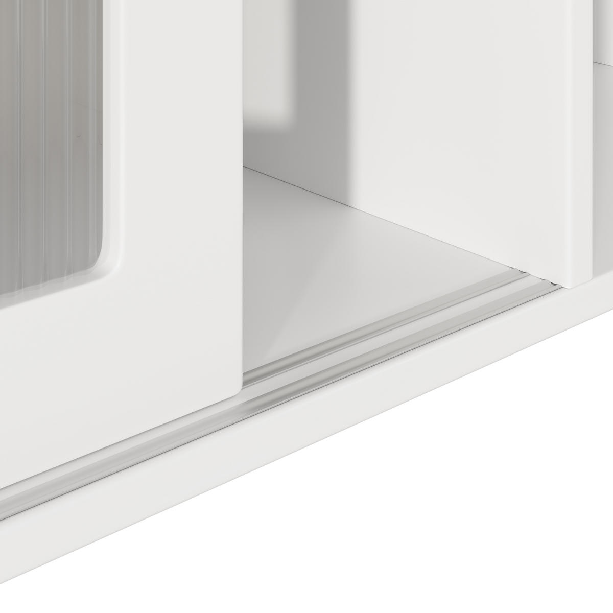 GESCHIRRSCHRANK aus MDF/Spanplatte 120x35x167 cm in Weiß mit LED - Weiß, Holzwerkstoff (120/167/35cm) - Modfu