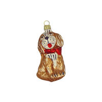 CHRISTBAUMSCHMUCK Kleiner Hund haselnuss matt 9 cm - Multicolor, Metall (0.1/9/0.1cm)