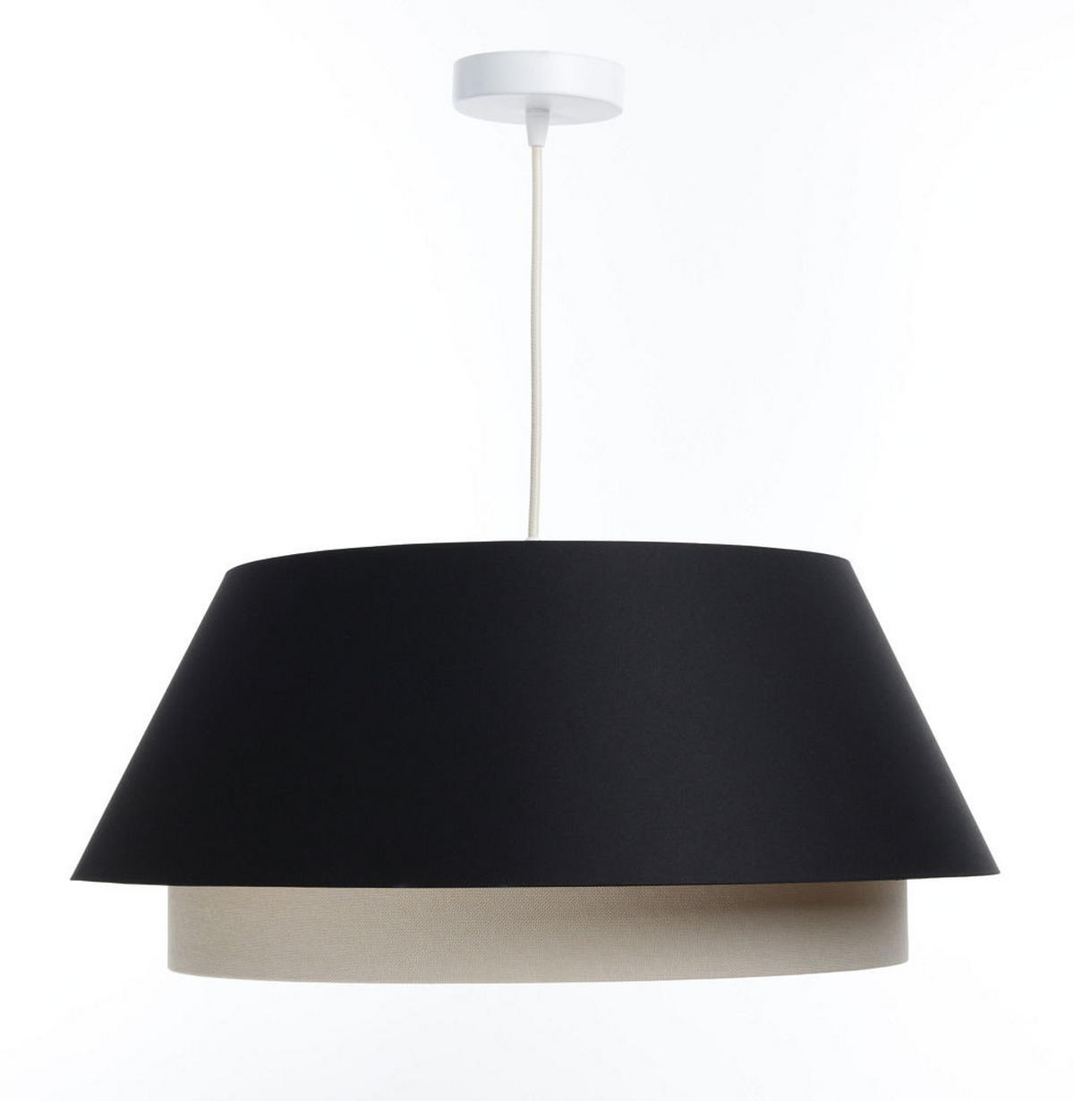 HÄNGELEUCHTE Schwarz 50/22 cm - Schwarz, Kunststoff (50/1.3/22cm) - ONZENO
