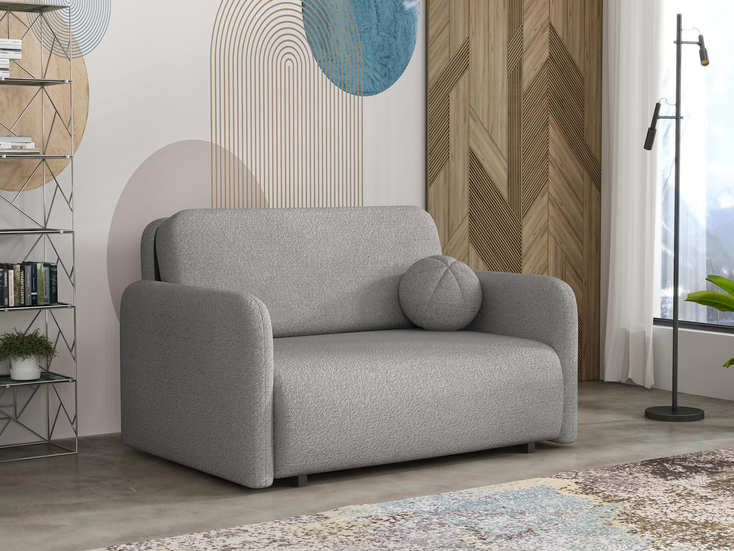 SCHLAFSOFA Viva Sun II - Schwarz/Grau, Holz/Textil (130/85/103cm) - MIRJAN24