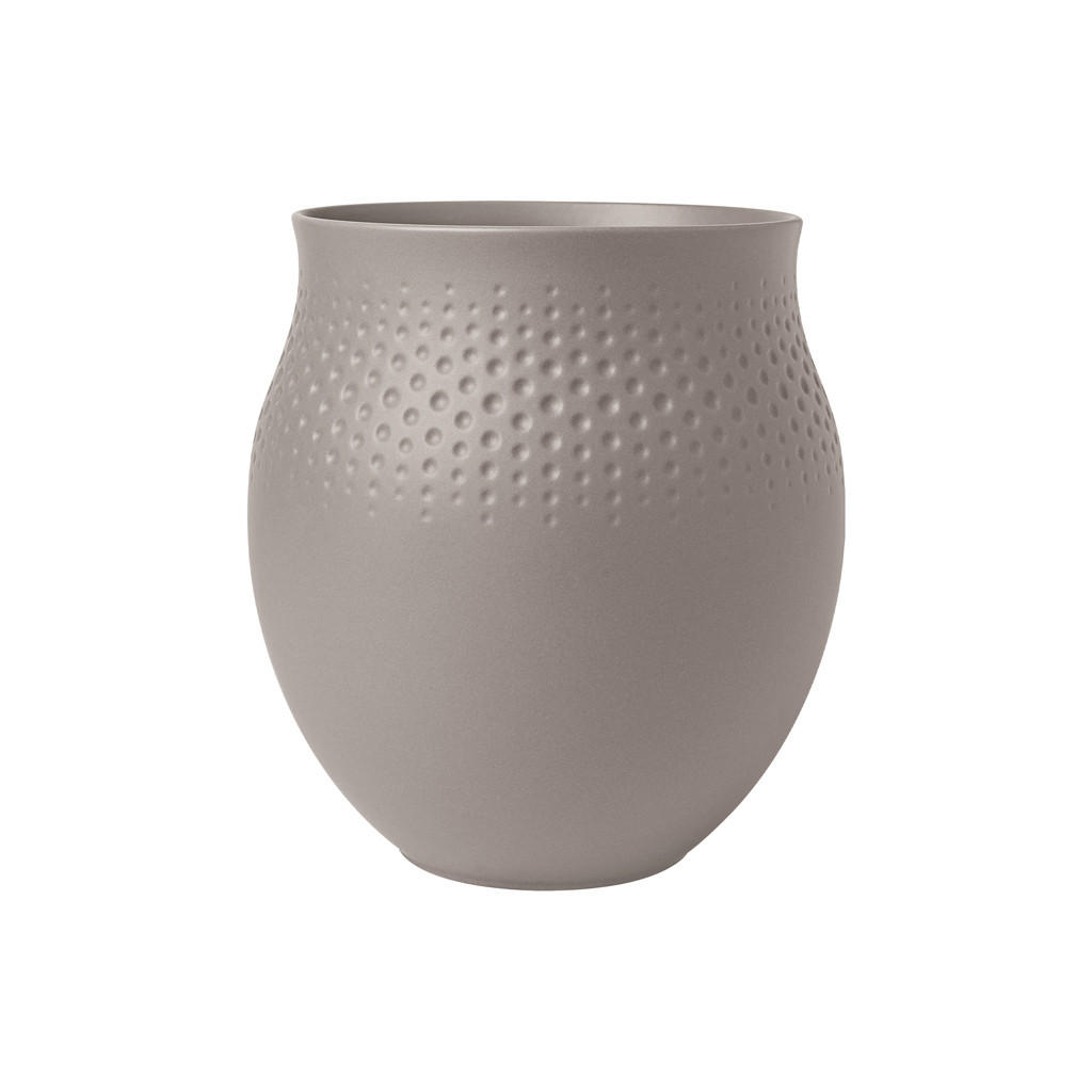 VASE Manufacture Collier Taupe 18 cm - Taupe, Keramik (17.5cm) - Villeroy & Boch