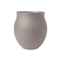 VASE Manufacture Collier Taupe 18 cm - Taupe, Keramik (17.5cm) - Villeroy & Boch