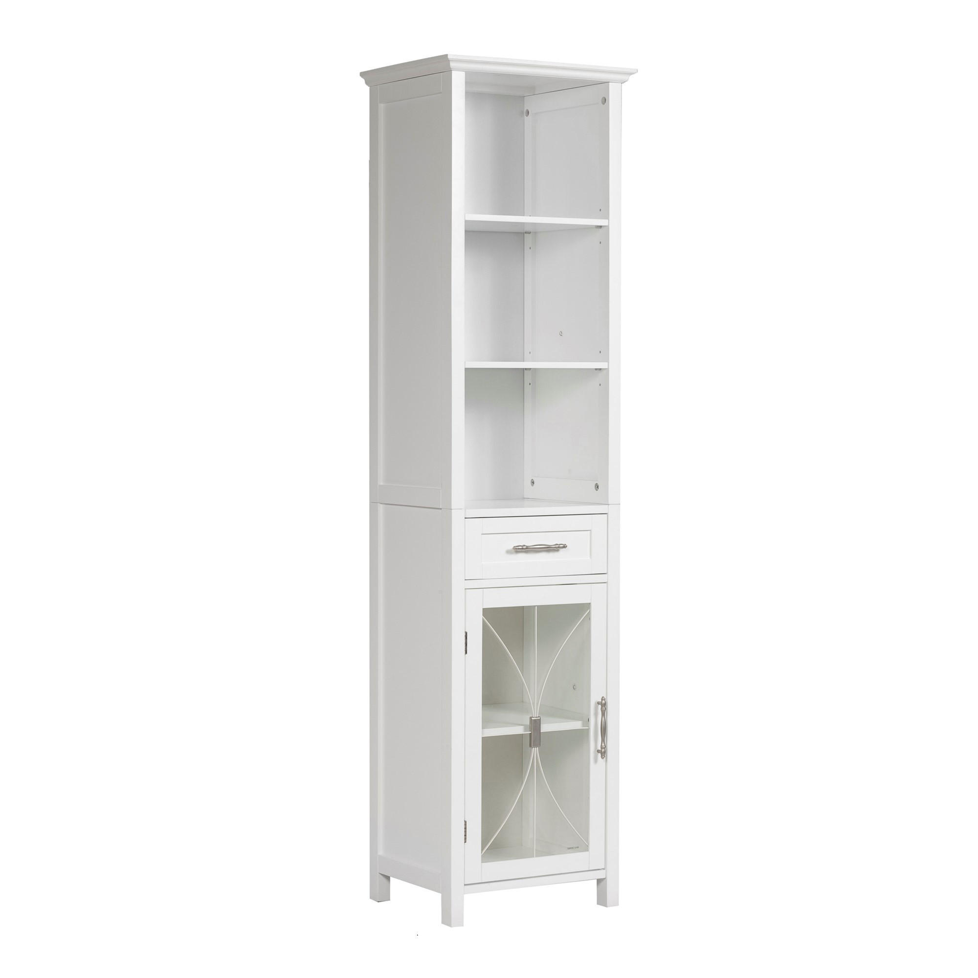 Teamson Home Hochschrank Weiß 43.2x165.1x34.3 cm