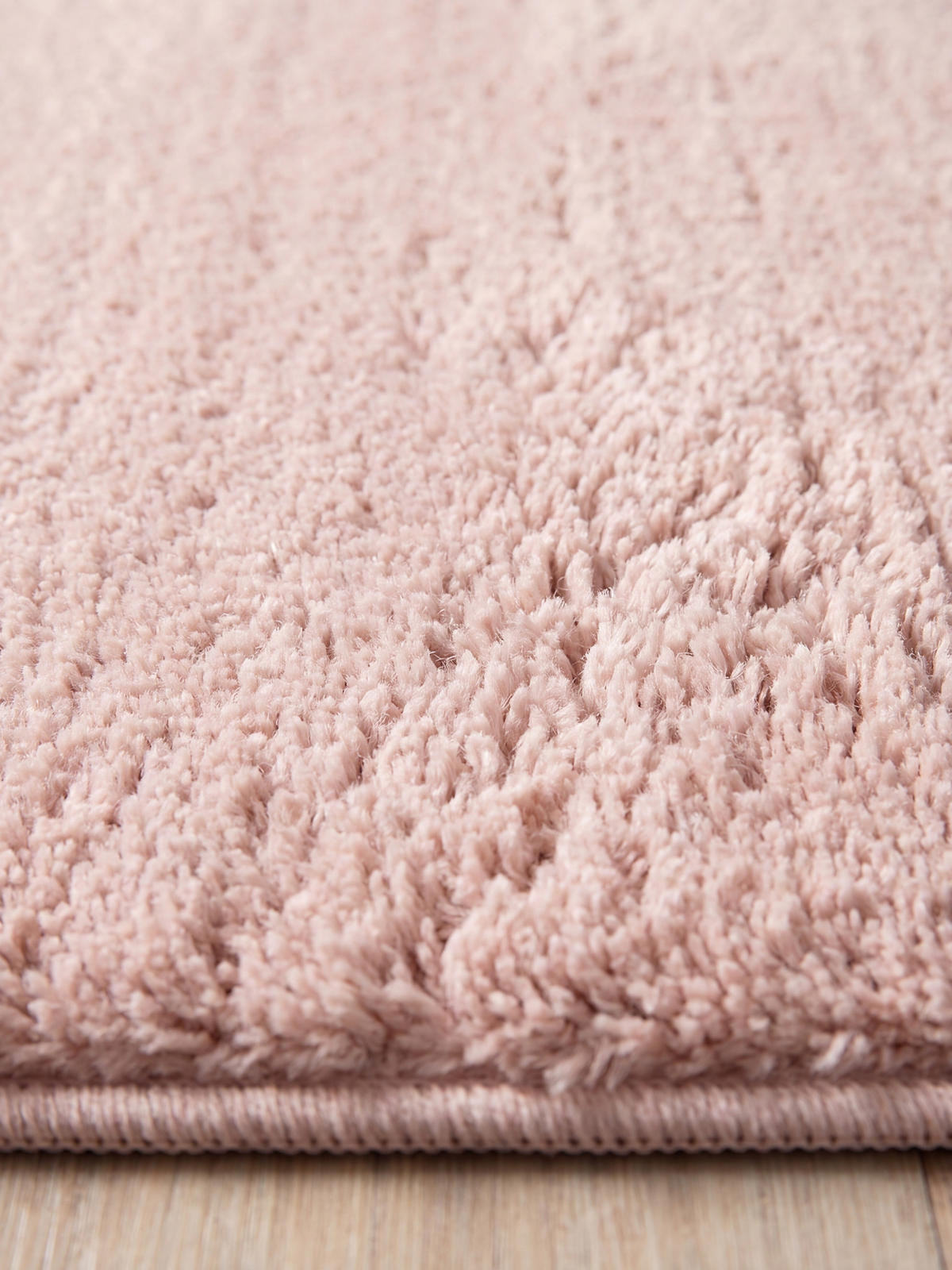 HOCHFLORTEPPICH Antirutsch Uni ALDAN Polyester Puderrosa 240 x 340 cm - Rosa, Textil (240/340cm) - KADIMA DESIGN