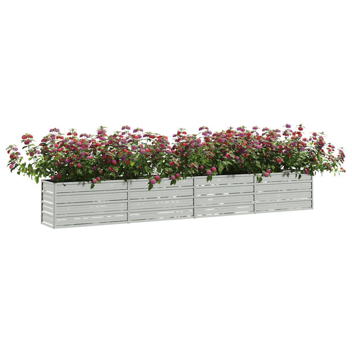 HOCHBEET 320/40/45 cm, aus Verzinkter Stahl, Silber - Silberfarben, Metall (40/45/320cm) - vidaXL