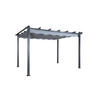 PERGOLA LAZIO Grau 395x295x245 cm - Grau, Metall (395/245/295cm) - FURNLUX