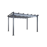 PERGOLA LAZIO Grau 395x295x245 cm - Grau, Metall (395/245/295cm) - FURNLUX