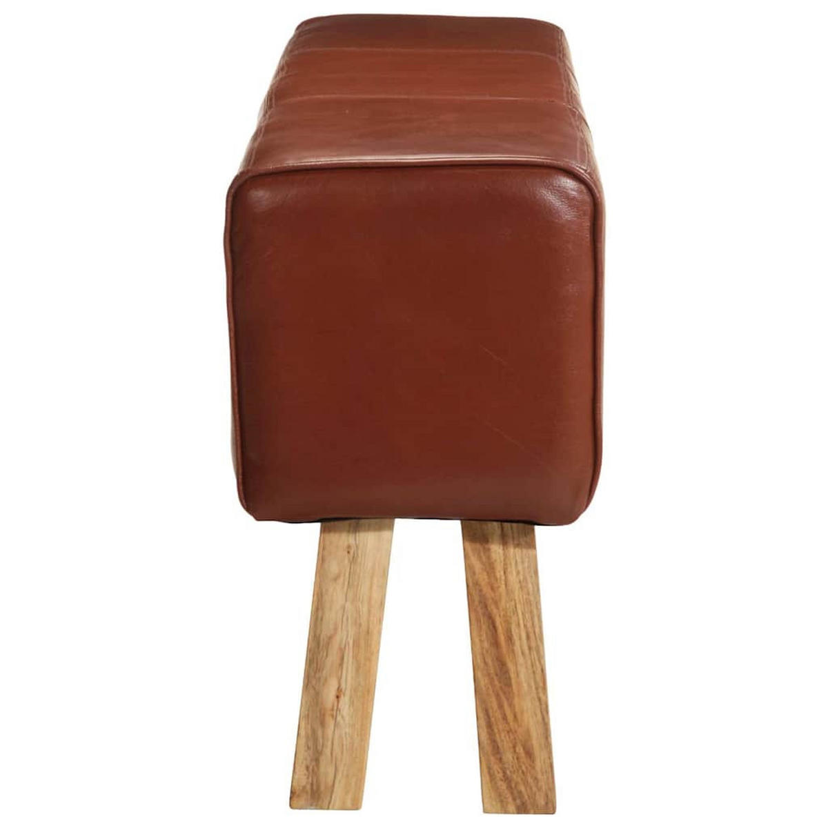 SITZBANK Pfero Turnbock-Design 160 cm Braun Echtleder - Braun, Leder (160/53/30cm) - DELUKE