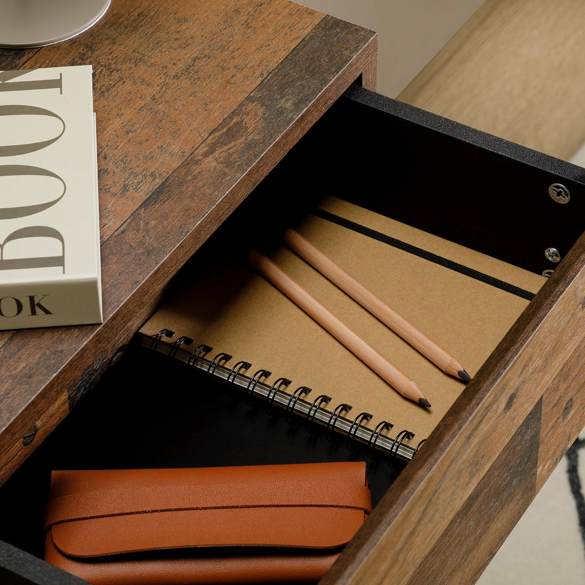 NACHTTISCH ANNE hängend - Dunkelbraun, Holzwerkstoff (42/14/30cm) - CARO-Möbel