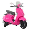 ELEKTRO-MOTORRAD für Kinder mit MP3-Musik, 3-6 Jahre, Kunstleder, Metall, 108 x 49 x 75 cm, Rosa - Rosa, Kunststoff/Metall (108/49/75cm) - HOMCOM
