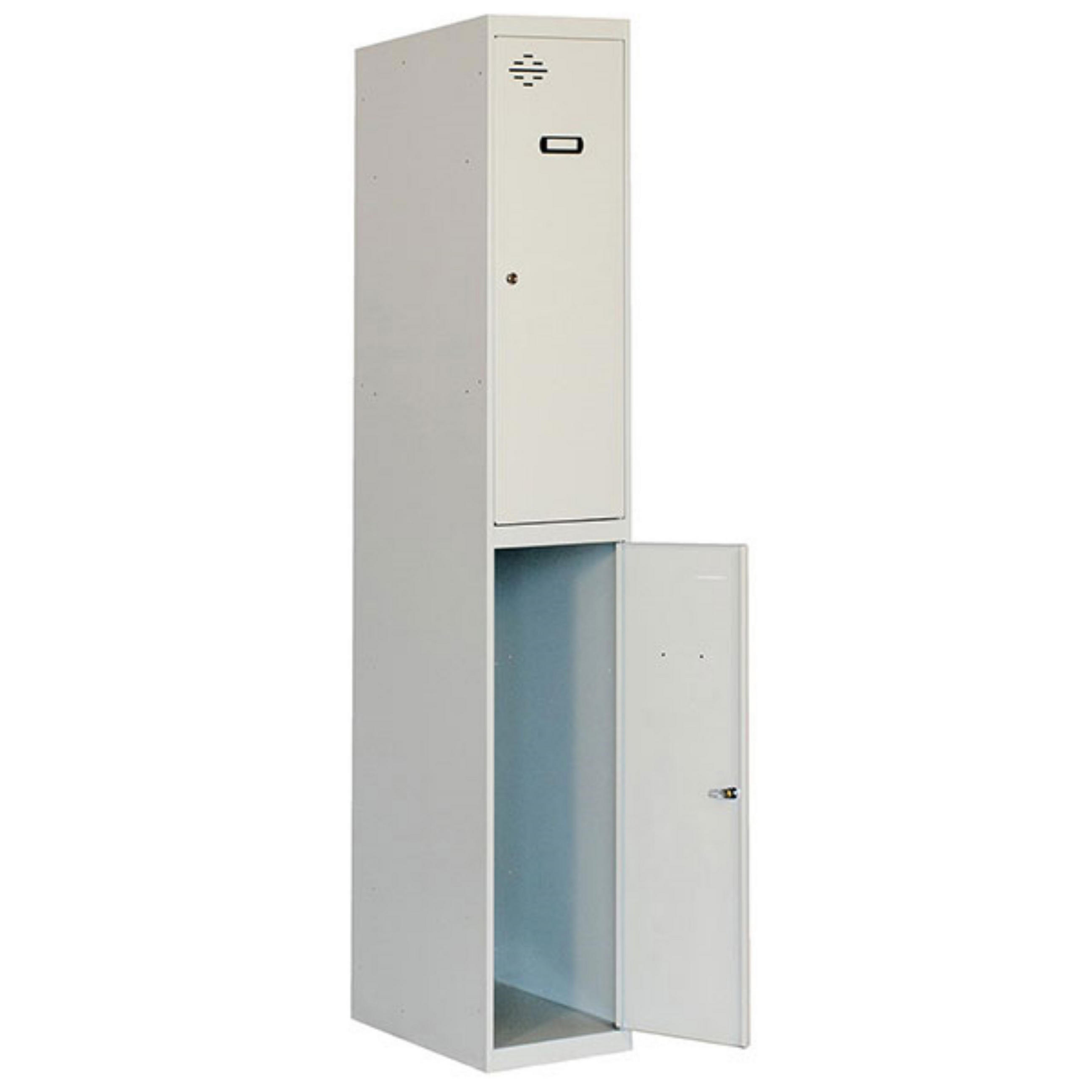 SPIND Amego 2 Abteile HxBxT 180 x 30 x 50 cm Abteilbreite 30 cm - Hellgrau, Metall (30/180/50cm) - PROREGAL