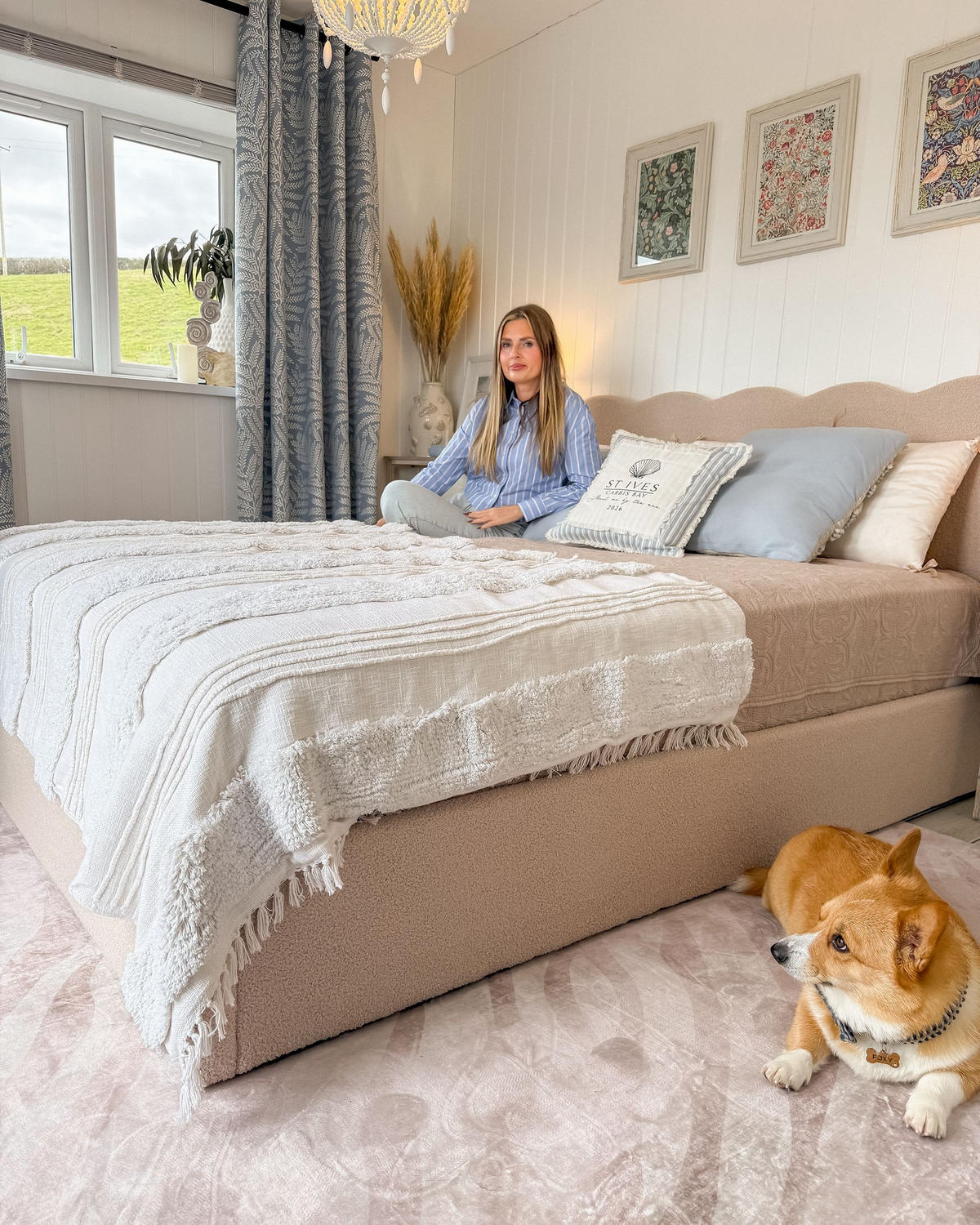 BETT mit Stauraum 160/200 Bouclé Beige Nanterre - Beige, Textil (160/200cm) - Beliani