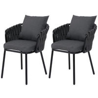 ZÁHRADNÁ STOLIČKA Antracitová - antracitová, kov (56/71/57cm) - MCW