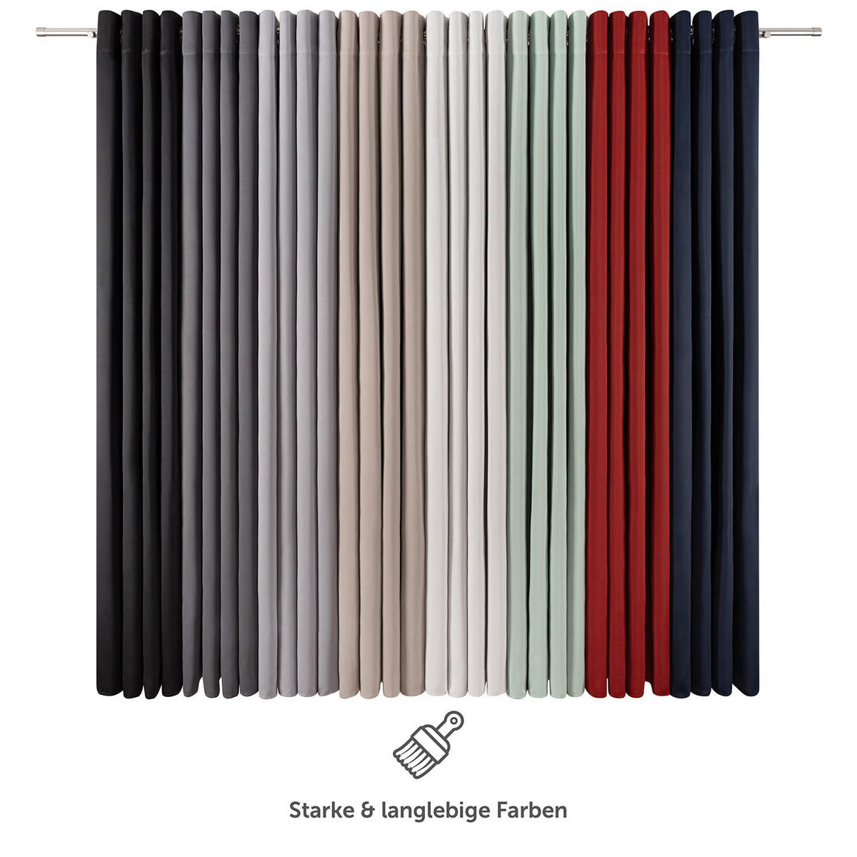 VERDUNKLUNGSVORHÄNGE Emelie 117/138 cm,2er-Set, mit Hitze- und Kälteschutz,Taupe - Taupe, Kunststoff (117/138cm) - Blumtal
