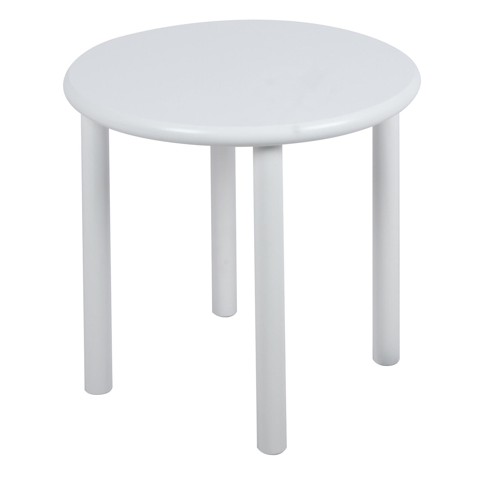 COUCHTISCH Holzoptik Weiß Rundtisch 45x42 cm - Weiß, Holzwerkstoff (45/45/42cm) - Begryf