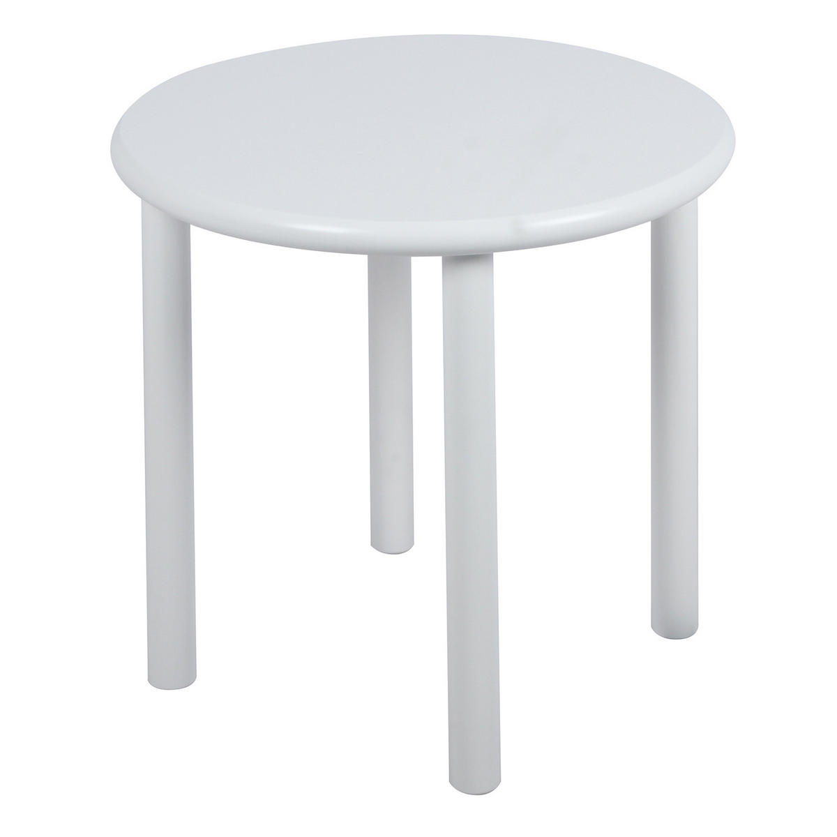 COUCHTISCH Holzoptik Weiß Rundtisch 45x42 cm - Weiß, Holzwerkstoff (45/45/42cm) - Begryf