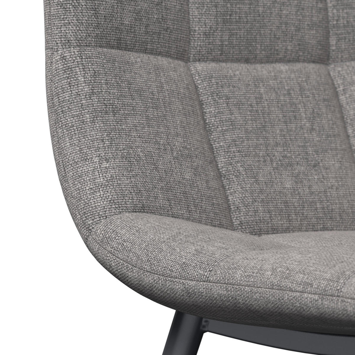 STUHL Ria Grau Mikrofaser Gepolstert - Grau, Metall (44/87/54cm) - Bessagi Home