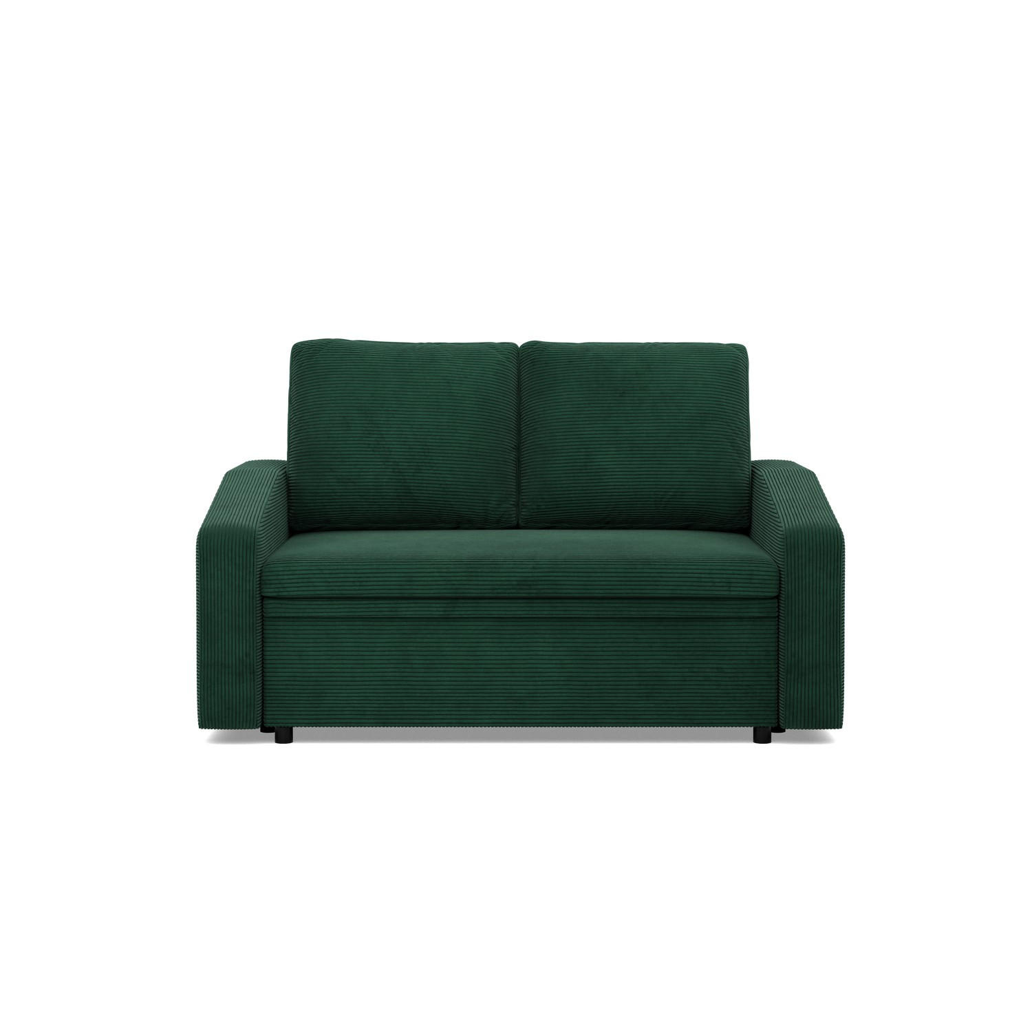 SOFA 2-SITZER MIT SCHLAFFUNKTION NEO, Cord - Dunkelgrün - Smaragdgrün, Textil (148/90/87cm) - Mebligo