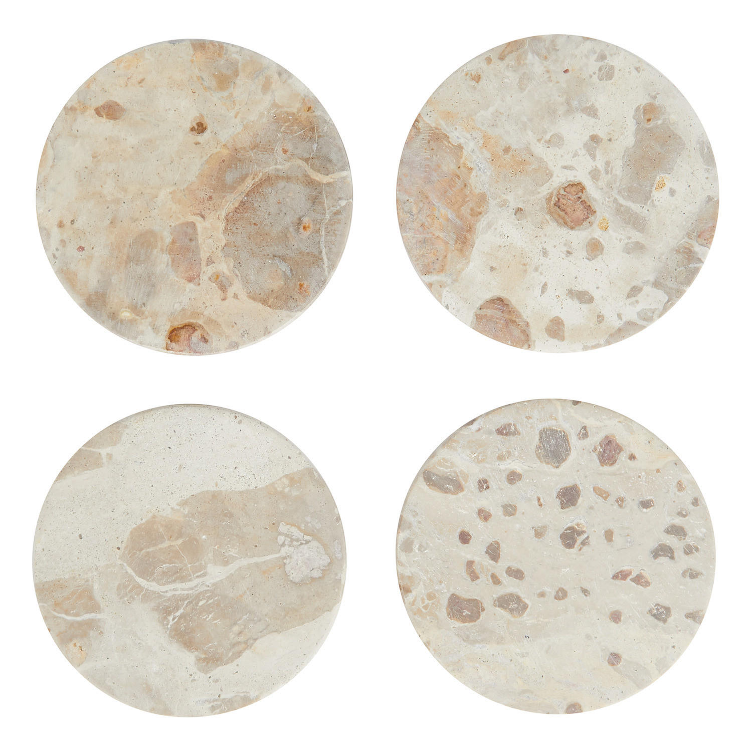 UNTERSETZER (4er Set) Marble - Beige, Keramik (10/10cm) - BUTLERS