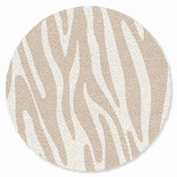 ROHOŽKA Zebra print - Béžová - Bílá - Zvířecí potisk 90x90 cm - béžová, textil/umělá hmota (90/0.4cm) - MuchoWow