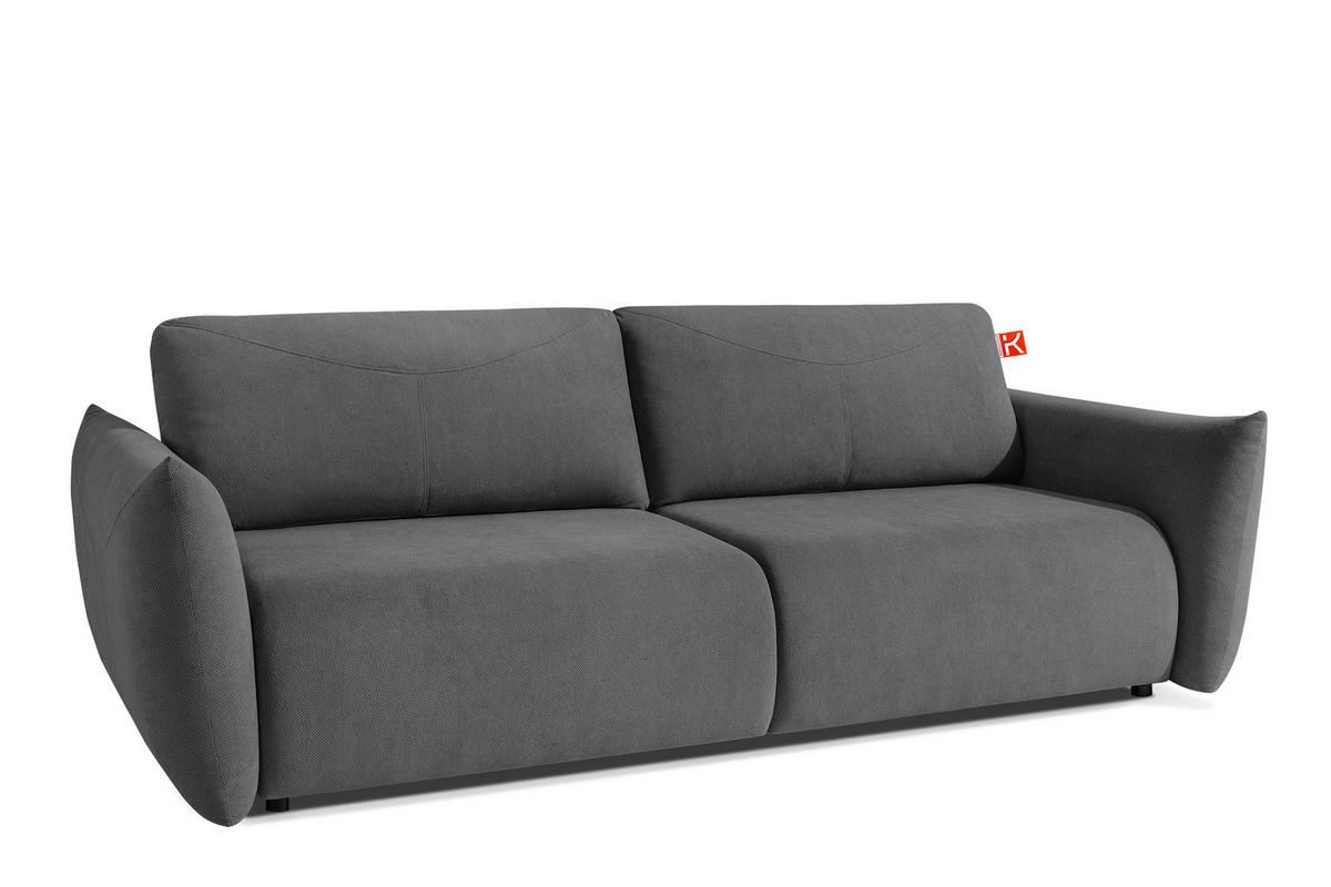 3-SITZER-SOFA LAVIS, Graphit - Dunkelgrau, Holz/Textil (242/87/111cm) - KONSIMO®