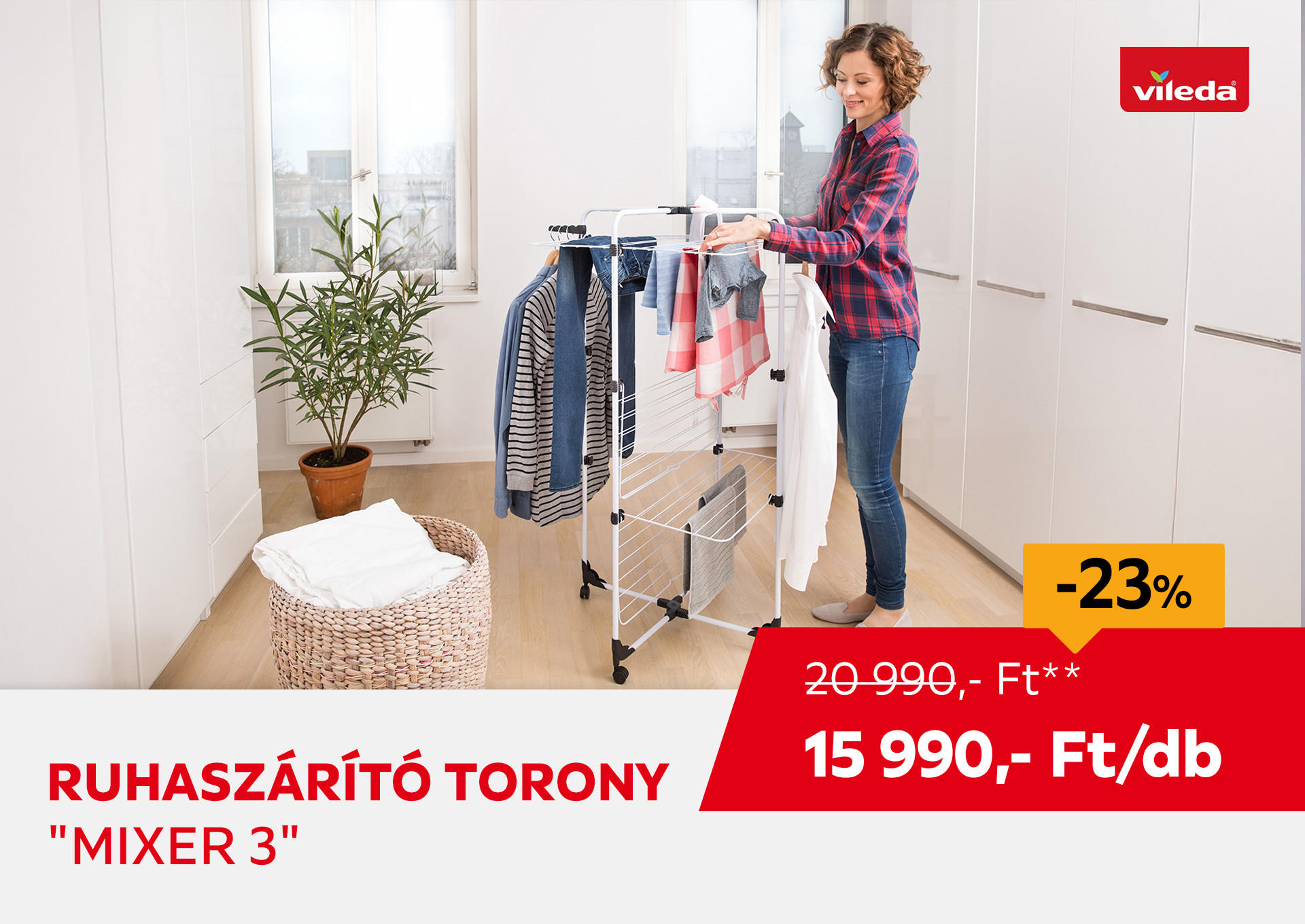 Ruhaszárító torony "Mixer 3" Kiemelt termék 20990 Ft.- helyett 15990 Ft.-