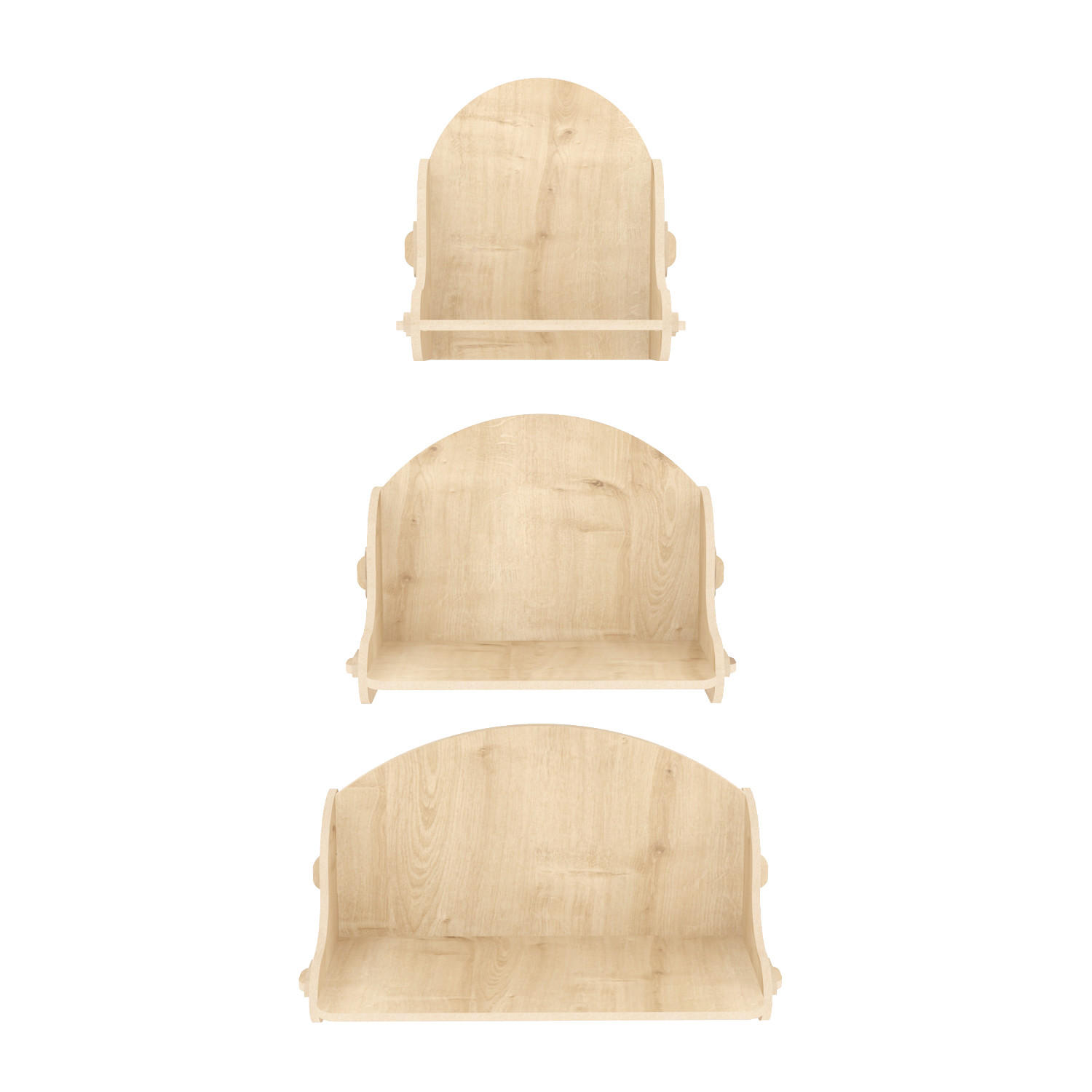 WANDREGAL Silya - Eichefarben, Holzwerkstoff (15/25/40cm) - Decorotika