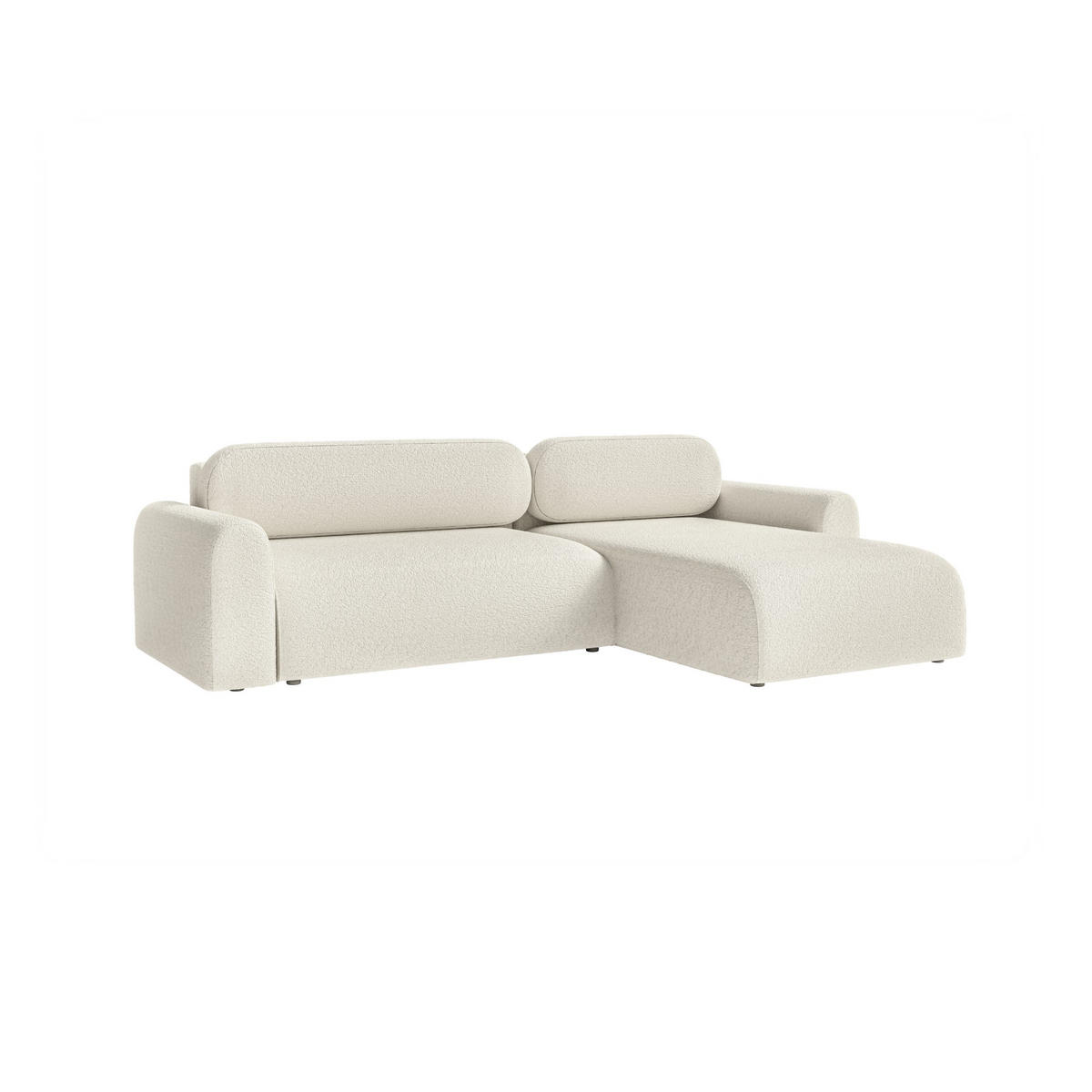 ECKSOFA Lome L mit Schlaffunktion, Weiß - Weiß, Textil (286/185cm) - Fedve