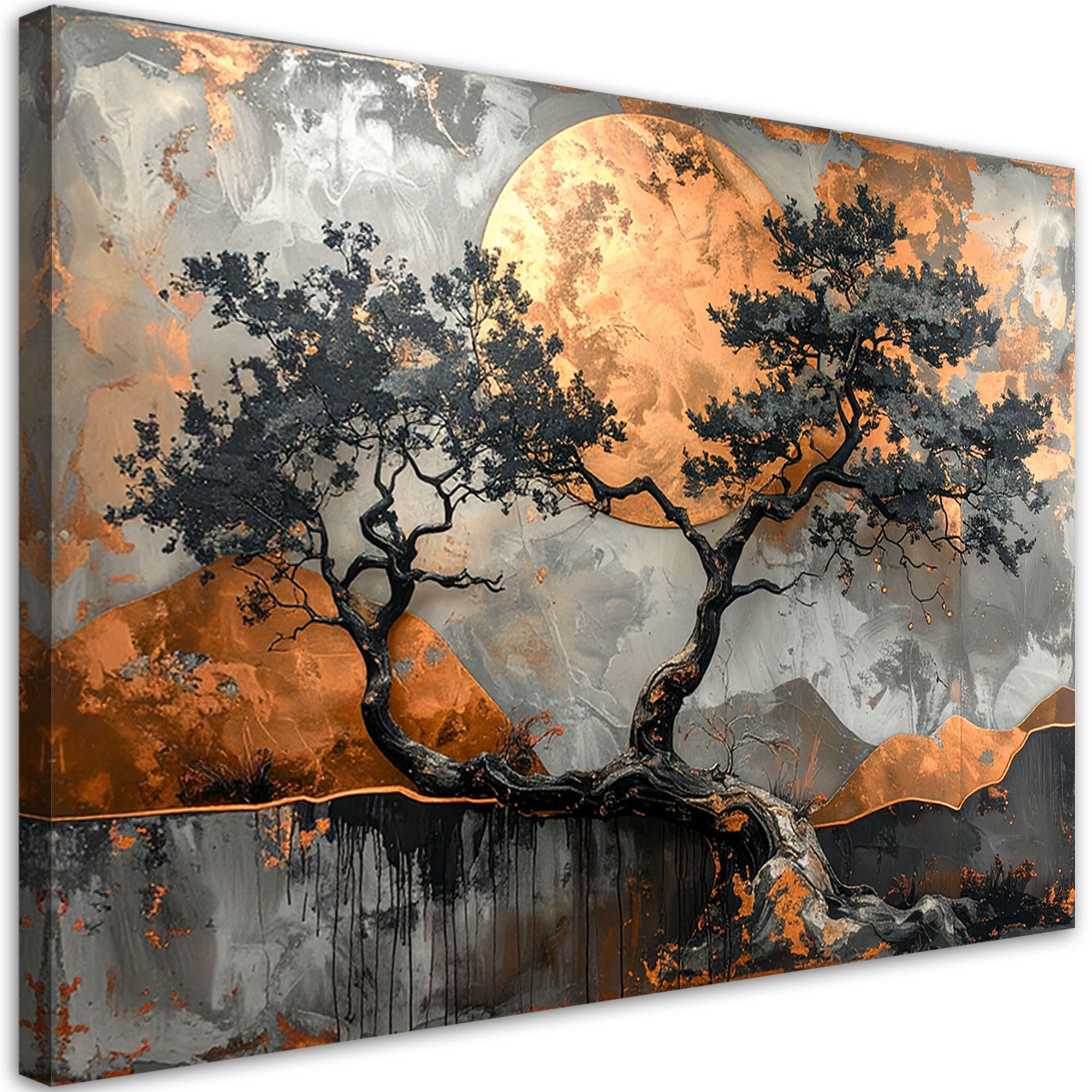 Feeby Leinwandbild, Grau 120x80 cm