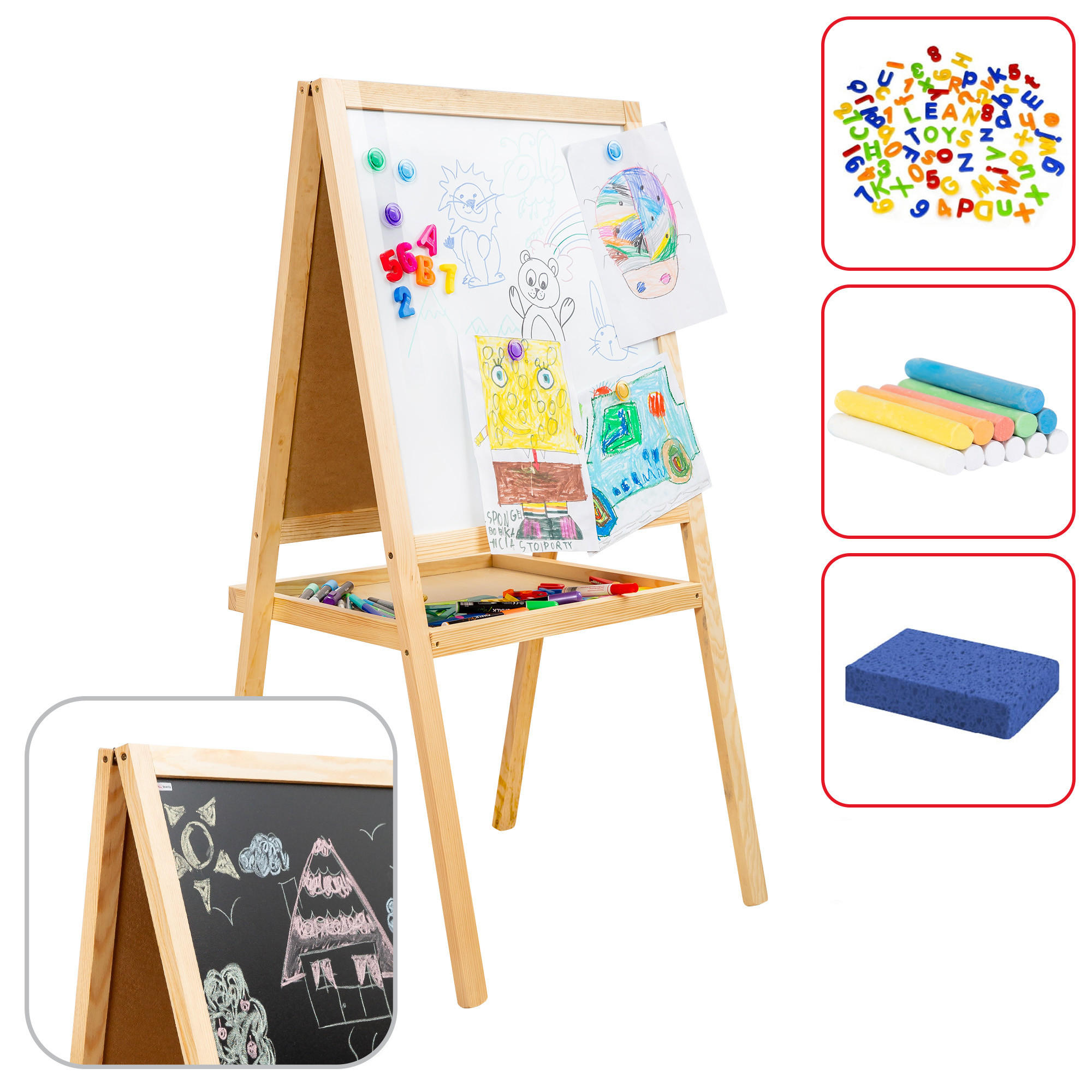 DOPPELSEITIGE Kindertafel 120cm - Weiß, Metall (120/60/2cm) - ALLboards
