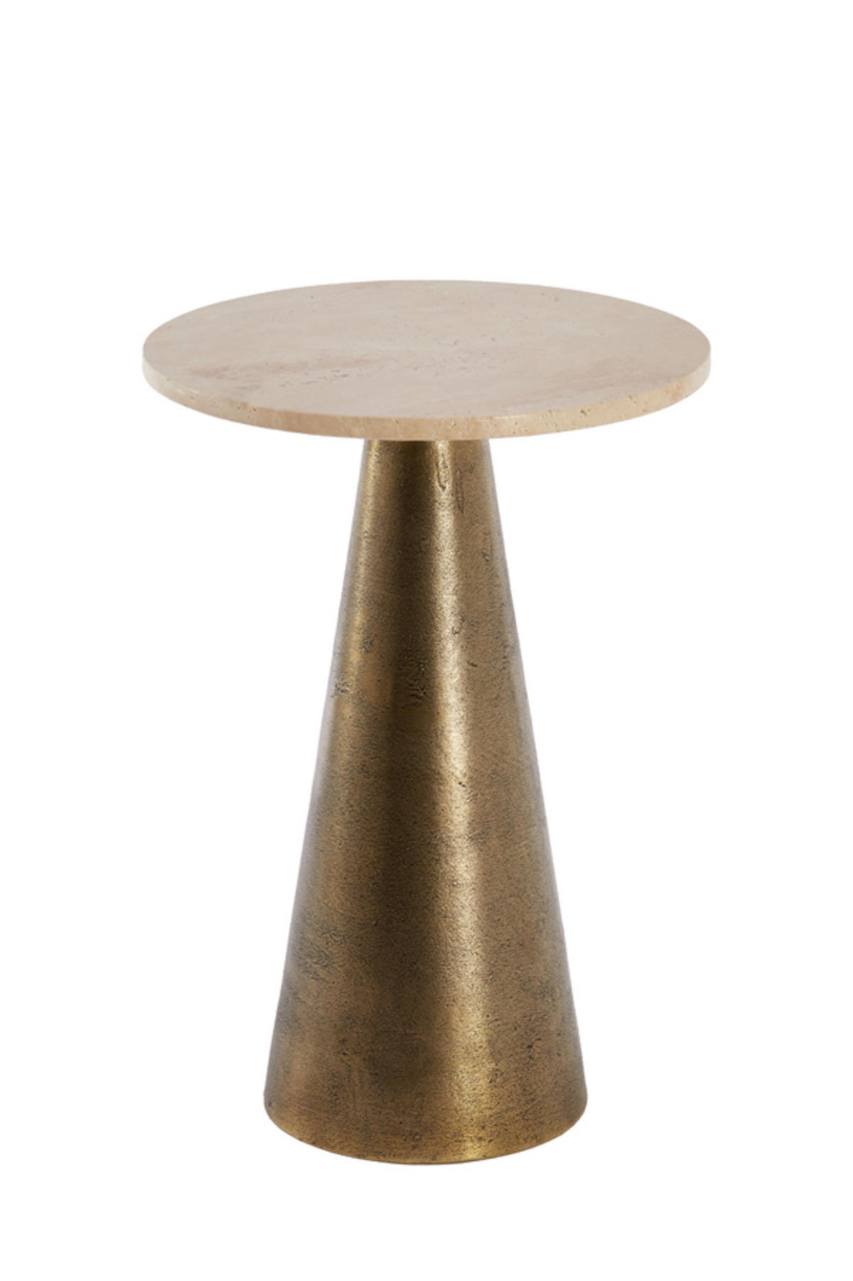 BEISTELLTISCH Ynez Braun Ø36/51 cm - Bronzefarben, Metall (36/36/51cm) - Light & Living