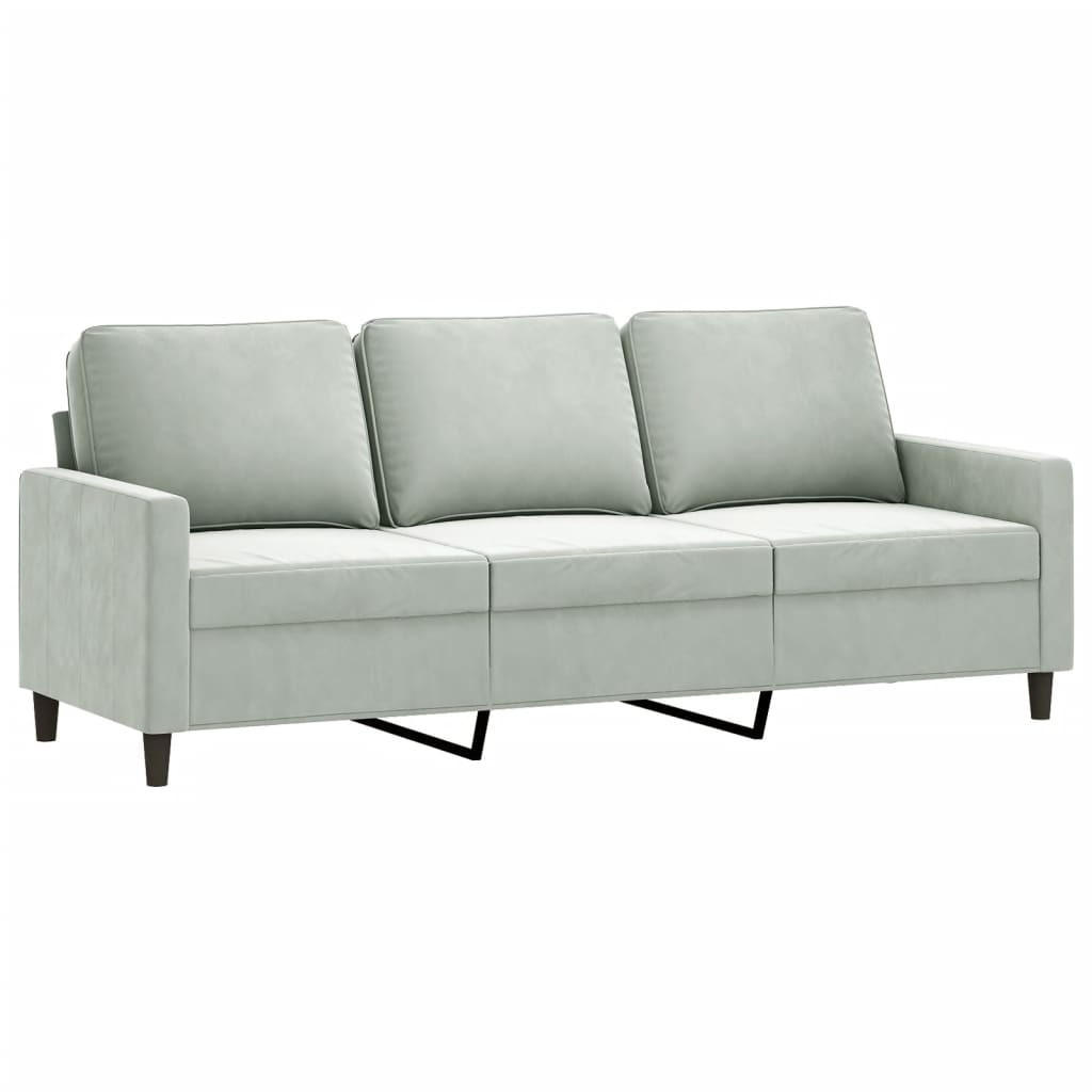 3-SITZER-SOFA Eppingen - Hellgrau, Naturmaterialien (198/80/77cm) - Nettlife