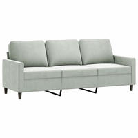 3-SITZER-SOFA Eppingen - Hellgrau, Naturmaterialien (198/80/77cm) - Nettlife